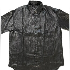 Gap Metallic Stripe Mob Wife Big‎ Shirt L